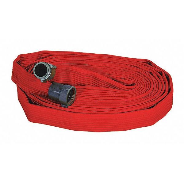 Attack Line Fire Hose, Double Jacket, Red