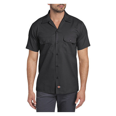 Short Sleeve Work Shirt,mens,2xl,black (