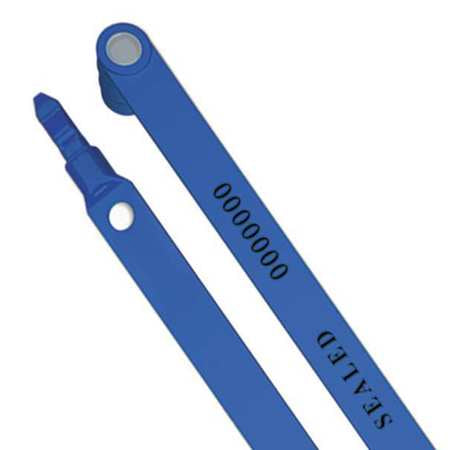 Lock Seal,plastic,blue,7-29/32in L,pk80