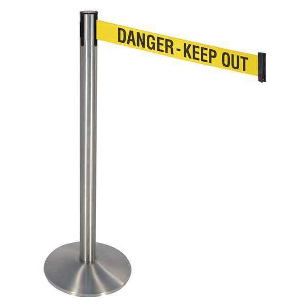 Barrier Post, 10ft Belt L, Danger Keep Out