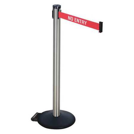 Barrier Post,40inh,2 In. Belt W,no Entry