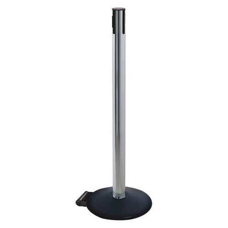 Belt Barrier Receiver Post,blk,40 In. H