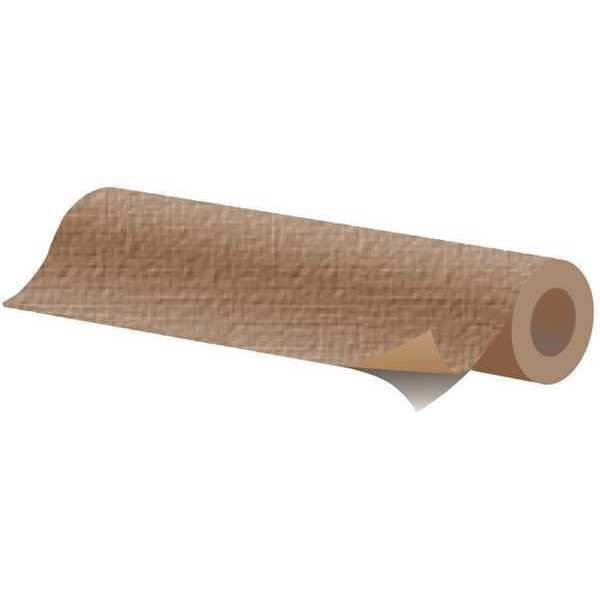 Fiberglass Fabric, 18 ft L, 40 in W, 0.003 in Thick, Silicone Adhesive Backing, Tan