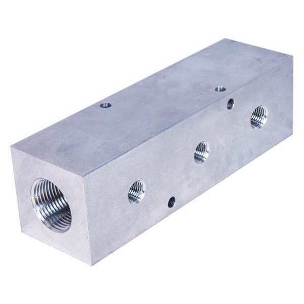 Manifold, Aluminum, 3 Outlets, 7-1/2