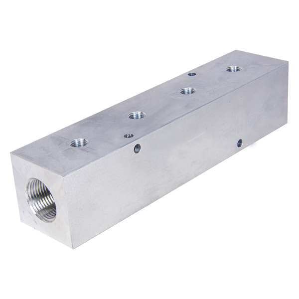 Manifold, Aluminum, 4 Outlets, 9-3/4