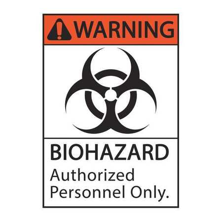 Biohazard Sign,10 In H,blk And Org/wht (