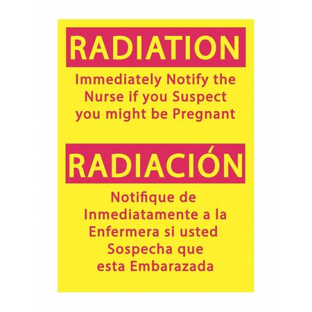 Radiation Sign,aluminum,bilingual (1 Uni