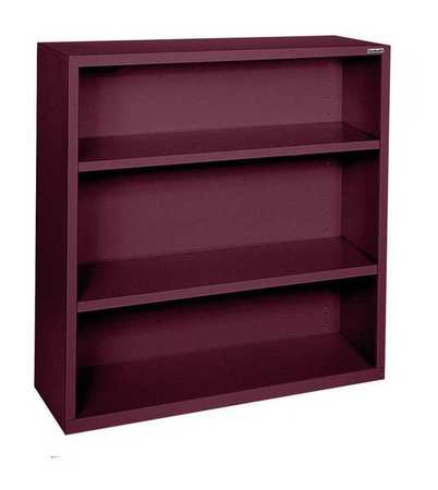Bookcase,vertical,elite,2,burgundy,steel