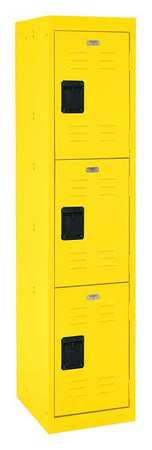 Wrdrb Lockr,lvrd,1 Wide, 3 Tier,yellow (