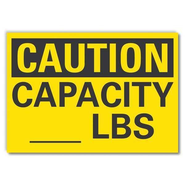 Weight Loads Caution Reflective Label, 7 in Height, 10 in Width, Reflective Sheeting, English
