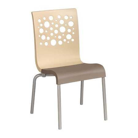 Chair,beige/taupe,stackable,35-1/2"h (1
