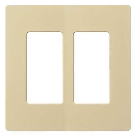 Wall Plate,ivory,2 Gangs,smooth,snap-on