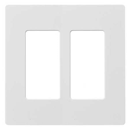 Wall Plate,white,2 Gangs,smooth,snap-on