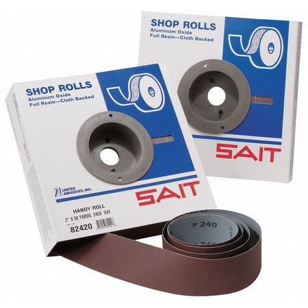 SAIT, Abrasive Roll,1-1/2" Wx150 Ft.l,100g,j
