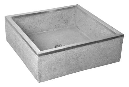 Mop Sink,gray With Black And White Chips