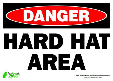 Danger Sign,10 X 14in,r And Bk/wht,eng (