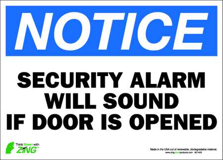 Security Sign,security Alarm,10"x14" (1