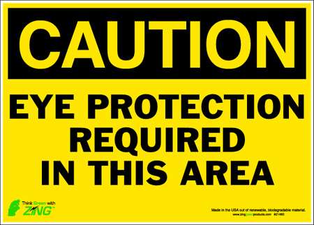 Caution Sign,10 X 14in,bk/yel,eng,text (
