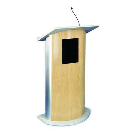 Curved Panel Sound Lectern,maple/satin (