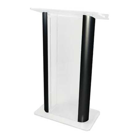 Alum Lectern,frosted Acrylic,blk,pk12 (1