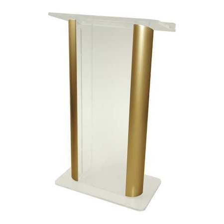 Alum Lectern,frosted Acrylic,gold,pk12 (