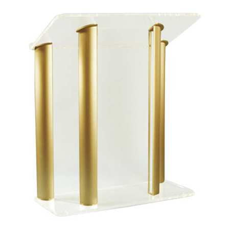 Post Lectern,frosted Acrylic 4 Gold (1 U