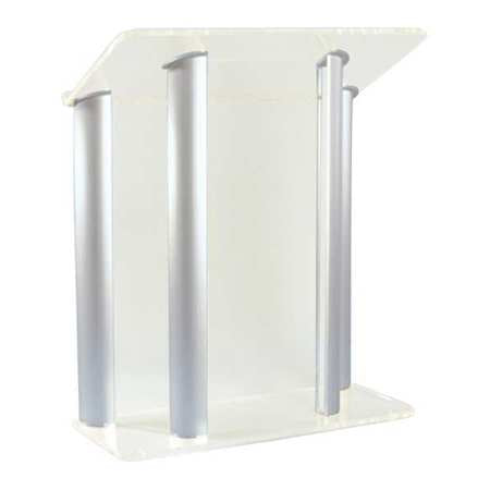 Post Lectern,frosted Acrylic 4 Silver (1