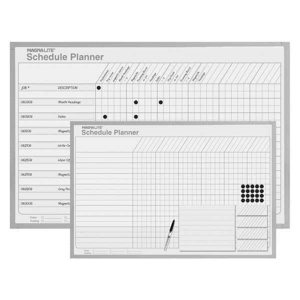 Schedule Planner Board Kit,2 Ft.x3 Ft. (