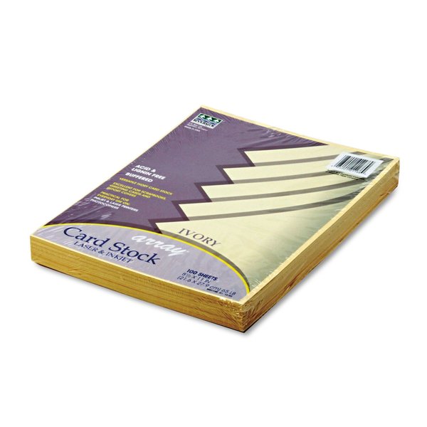 Array Card Stock,65 Lb.,lttr,ivory,pk100