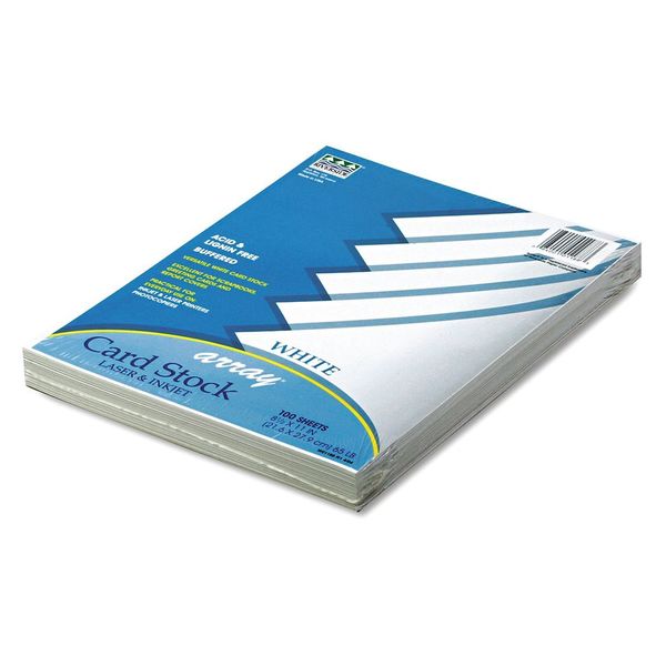 Array Card Stock,65 Lb.,lttr,white,pk100