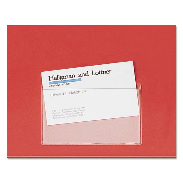 Business Card Pocket, Top Load, Clear, PK10