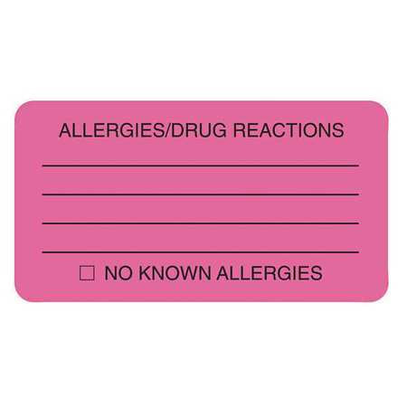 Allergy/drug Reaction Labels,1.75x3.25 (
