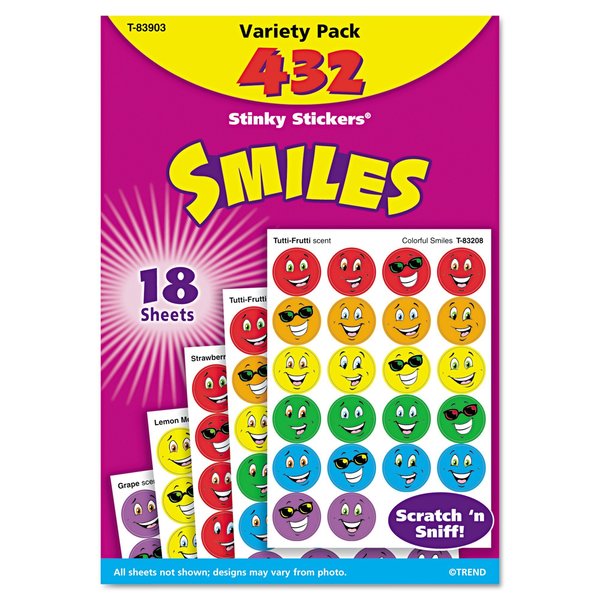 Stinky Stickers Pack, Smiles, PK432