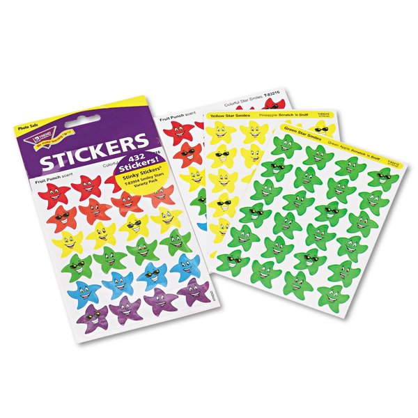 Stinky Stickers Pack, Smiley Stars, PK432