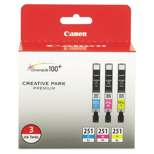 Ink Cartridge, Cli-251Xl, Assorted, PK3