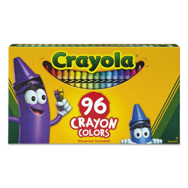 Color Crayons, Assorted, PK96