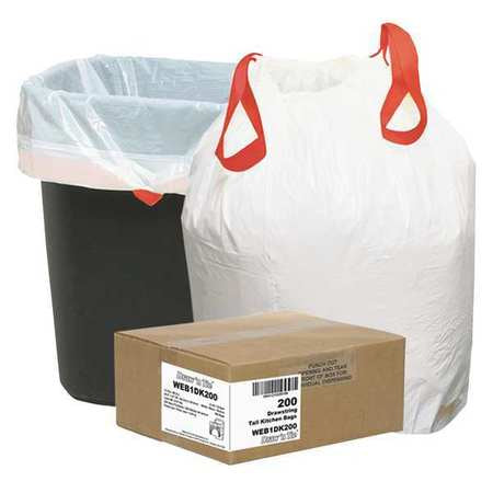 Trash Bags,hd,13 Gal.,white,pk200 (1 Uni