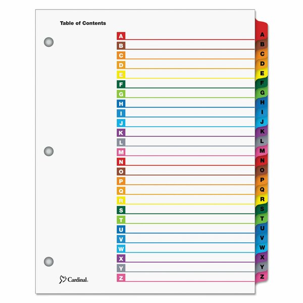 Table of Contents Index Divider 8-1/2 x 11