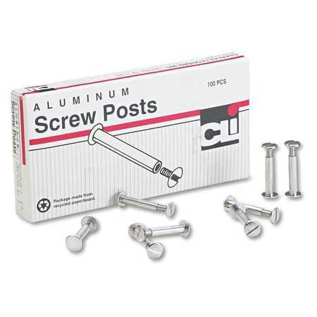 Post,screw,1",3/16" Dia,pk100 (1 Units I