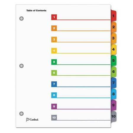 Index System,10 Tab,colored,pk24 (1 Unit