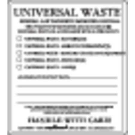 Universal Waste Labels,4"x4.5",pk100 (1
