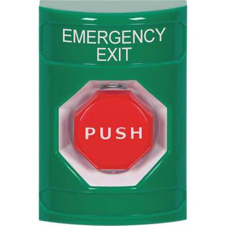 Emergency Exit Push Button,grn,pneumatic