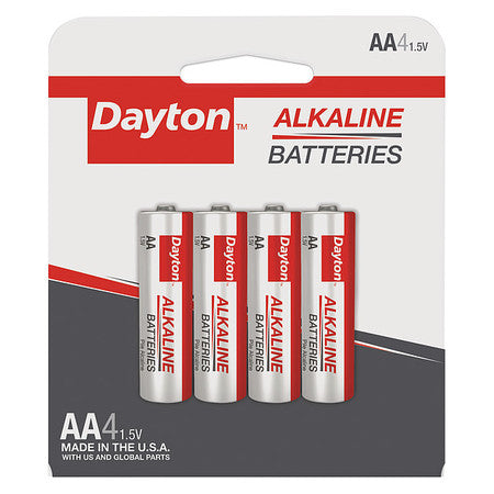 Battery,alkaline,aa,mercury Free,pk4 (1