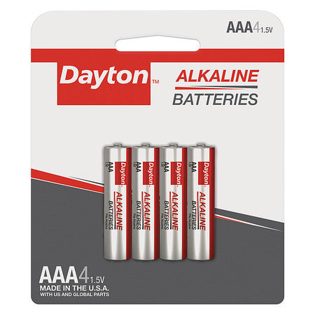Battery,alkaline,aaa,mercury Free,pk4 (1