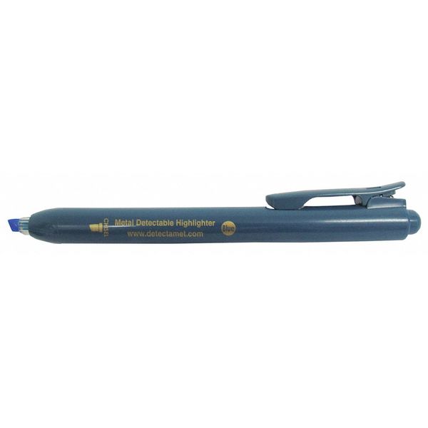 Detectable Highlighter, Blue Ink, Chisel Tip, PK5