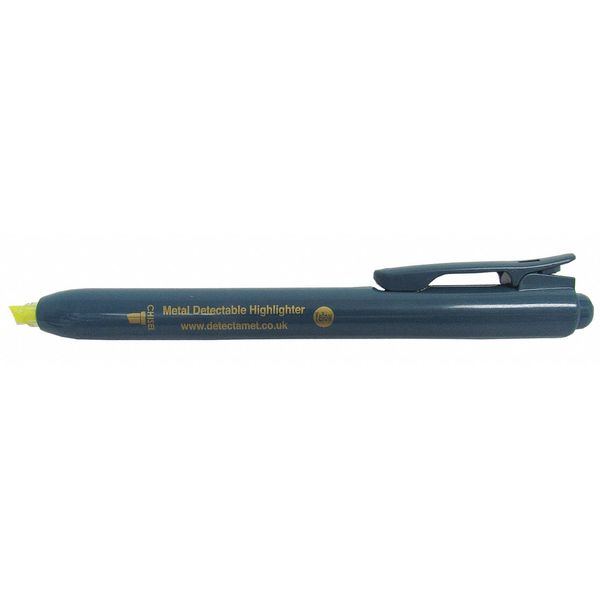Detectable Highlighter, Yellow Ink, Chisel Tip, PK5