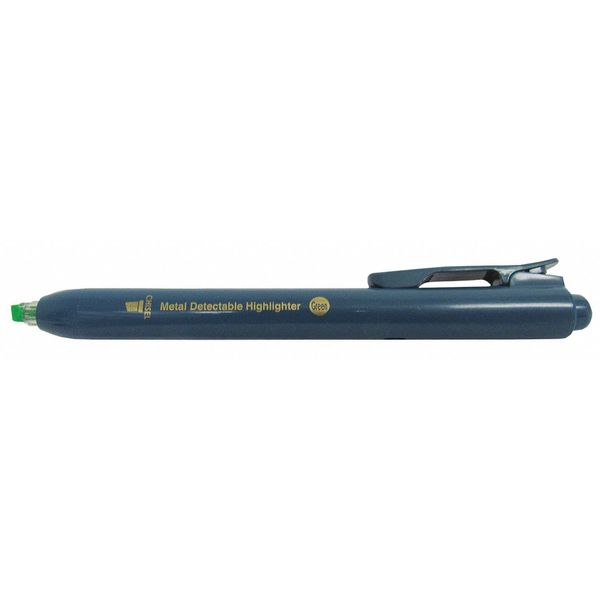 Detectable Highlighter, Green Ink, Chisel Tip, PK5