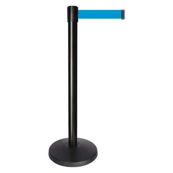 Barrier Post, Light Blue Belt, 10ft Belt L