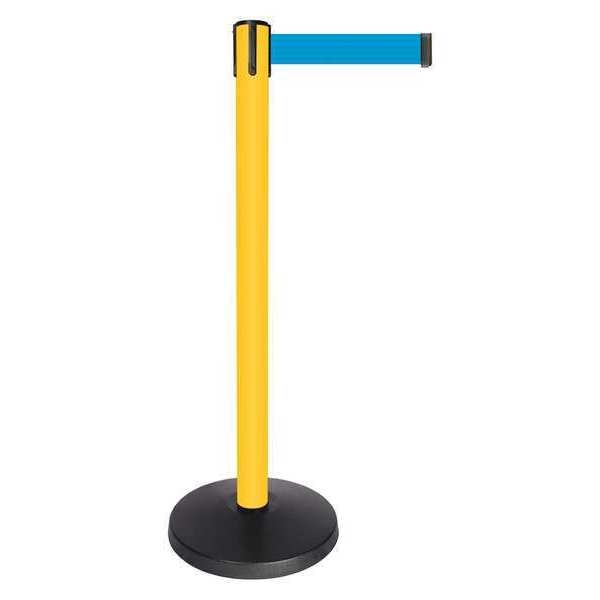 Barrier Post, Light Blue Belt, Yellow Post