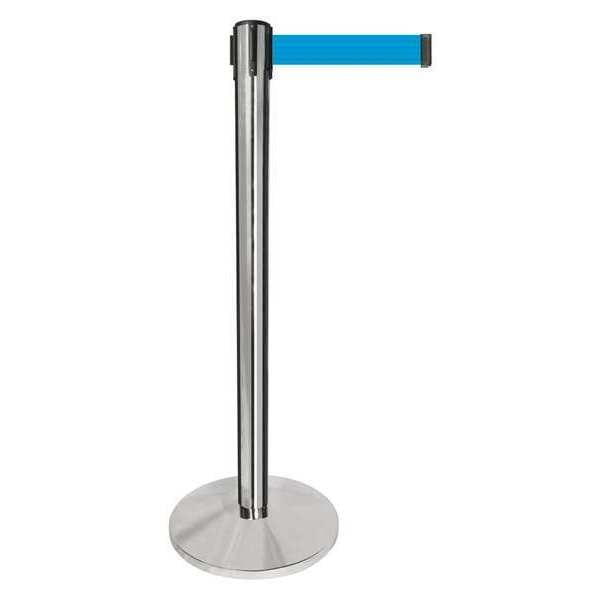 Barrier Post, Silver Post, Light Blue Belt